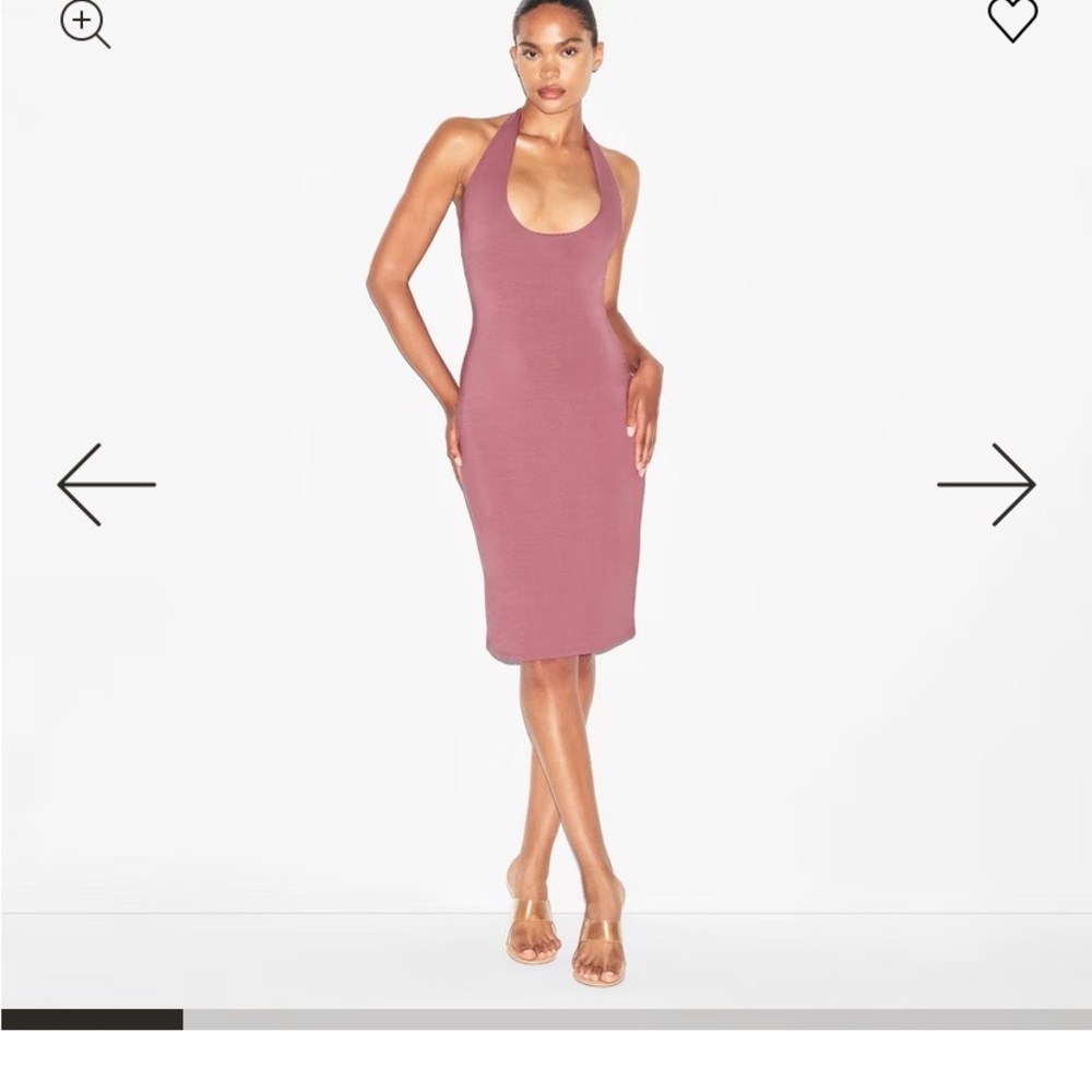 SKIMS Purple Bodycon Halter Dress